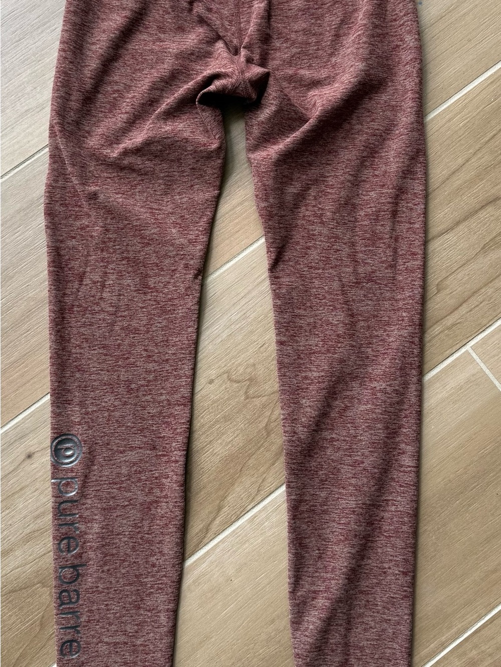 Pure Barre womens Heathered Rust/Orange Leggings